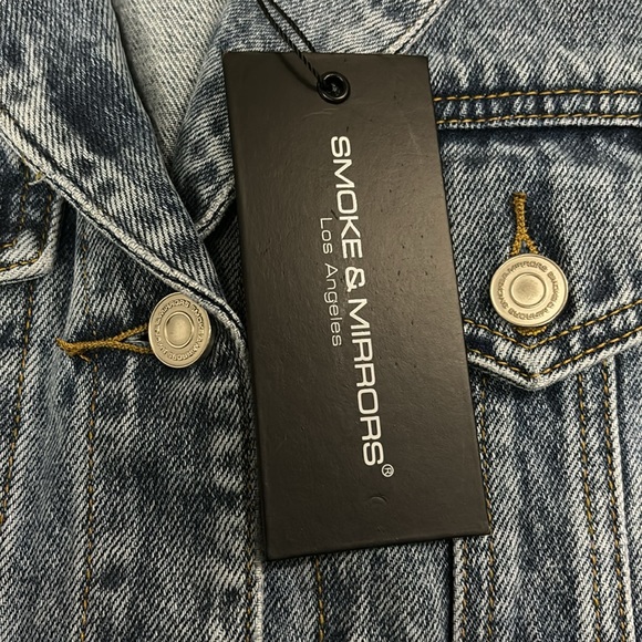 Smoke & Mirrors Los Angeles Denim Jean Maxi Dress Size Small - Picture 3 of 11